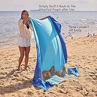 Vista 5 de WEKAPO Manta de Playa Resistente a la Arena e Impermeable, Alfombrilla de Playa Extra Grande, Alfombrilla Sin Arena de Tamaño Grande y Compacta