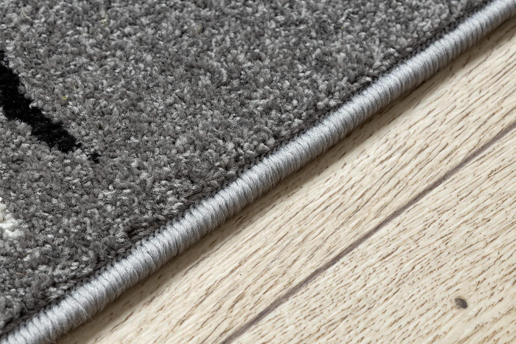 rugsx Tapis de Couloir Silver Choco pour la Cuisine, Le Hall, Le Couloir, l'entrée, Solide, Moderne, Gris 90x260 cm