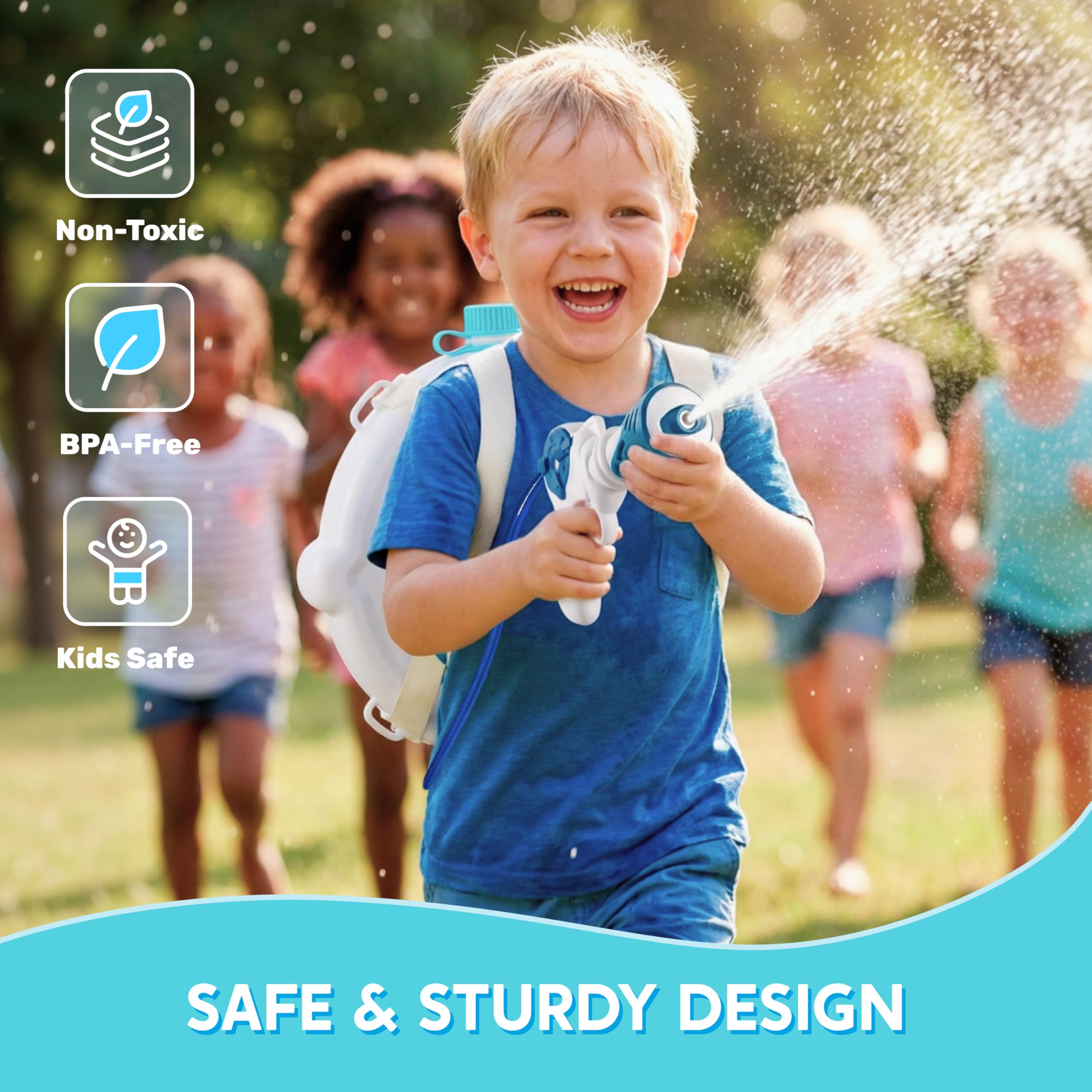 Pistolet à eau pour enfants à 3 buses, jouet d'été, jouet de tir à l'eau en form Pistolet à eau pour enfants à 3 buses, jouet d'été, jouet de tir à l'eau en form