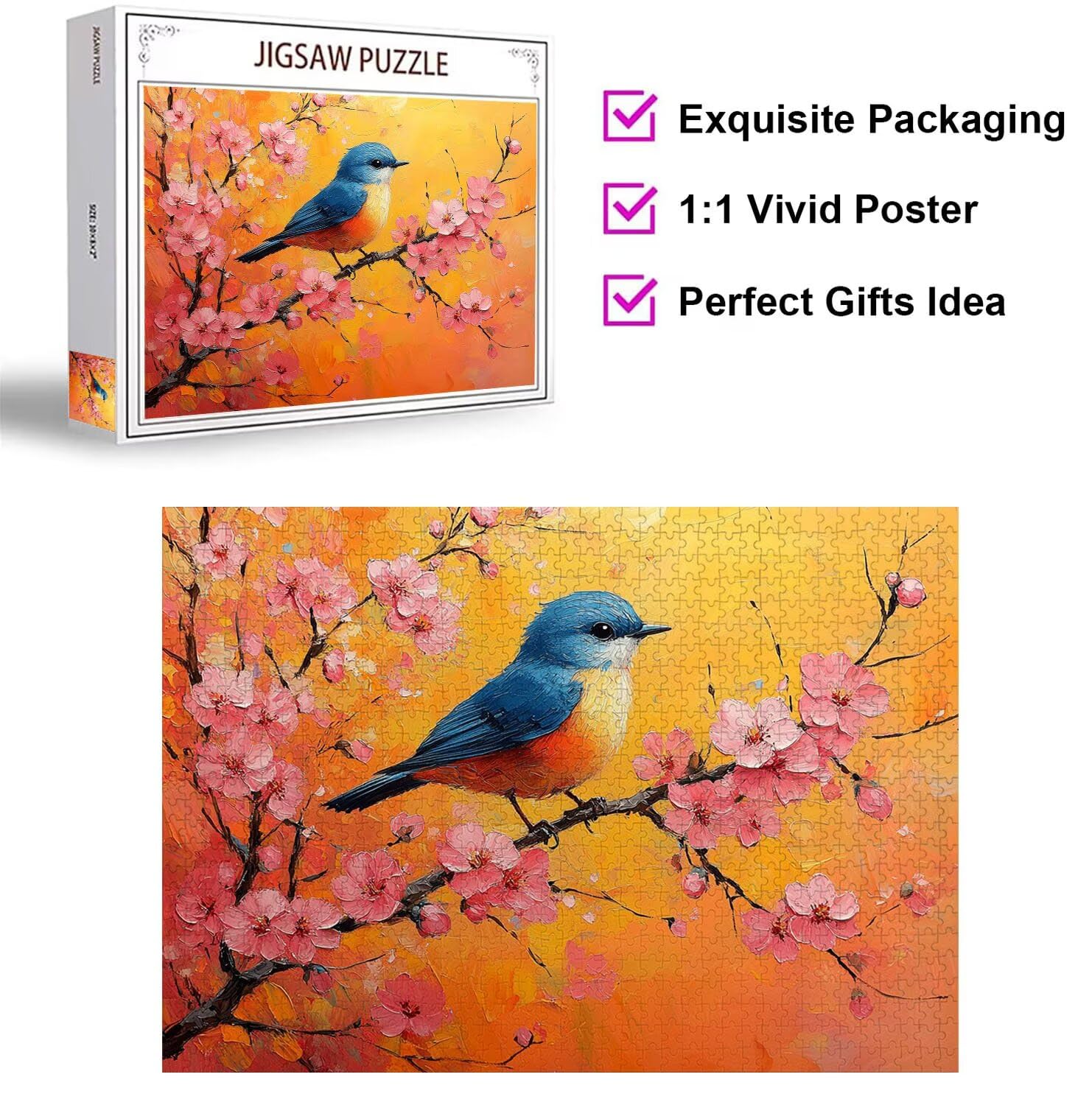 Puzzle 2000 Pieces, Puzzle Dorosłych, Kwiat, n-309 | Wyzwanie niemożliwemu Bird Puzzle, Kreatywne hobby, odpowiednie jako dekoracja domu i prezent