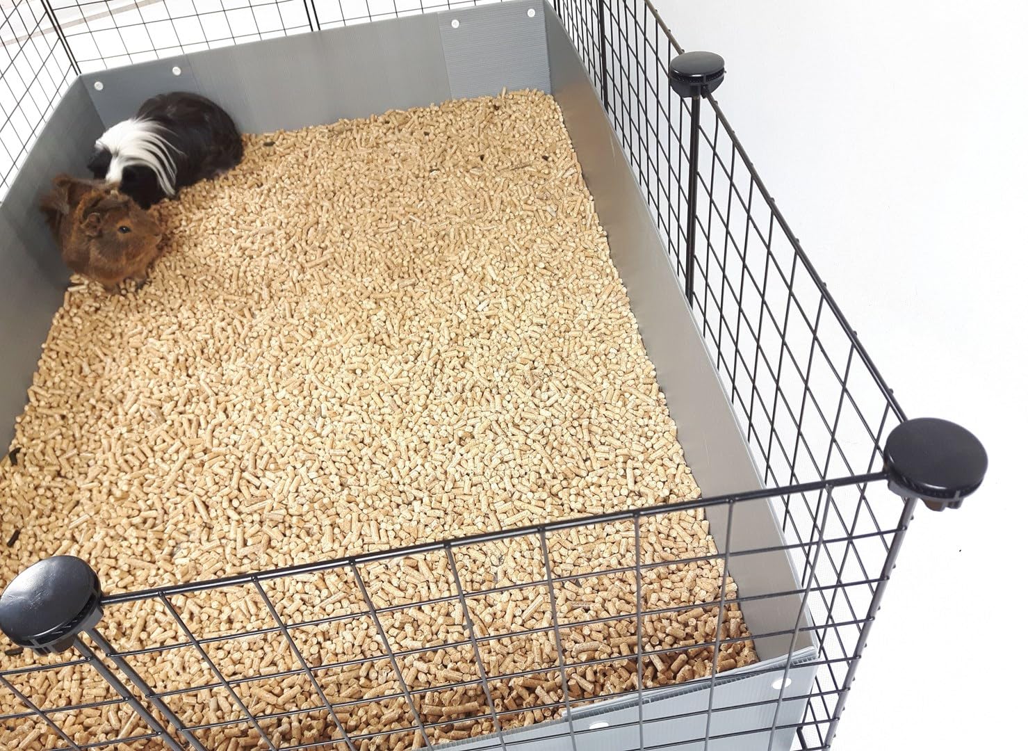 C&C Modular cage 4x2 145 x 75 cm silver