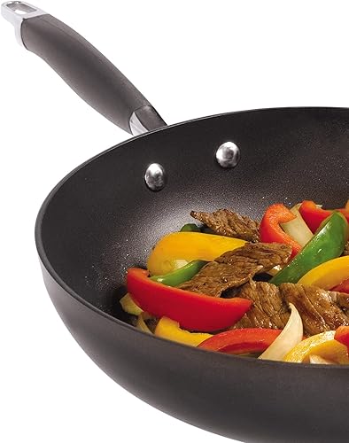 Miniatura 8 de Anolon Sartén antiadherente anodizado duro avanzado sartén para saltear sartén multiusos con tapa 12 pulgadas gris