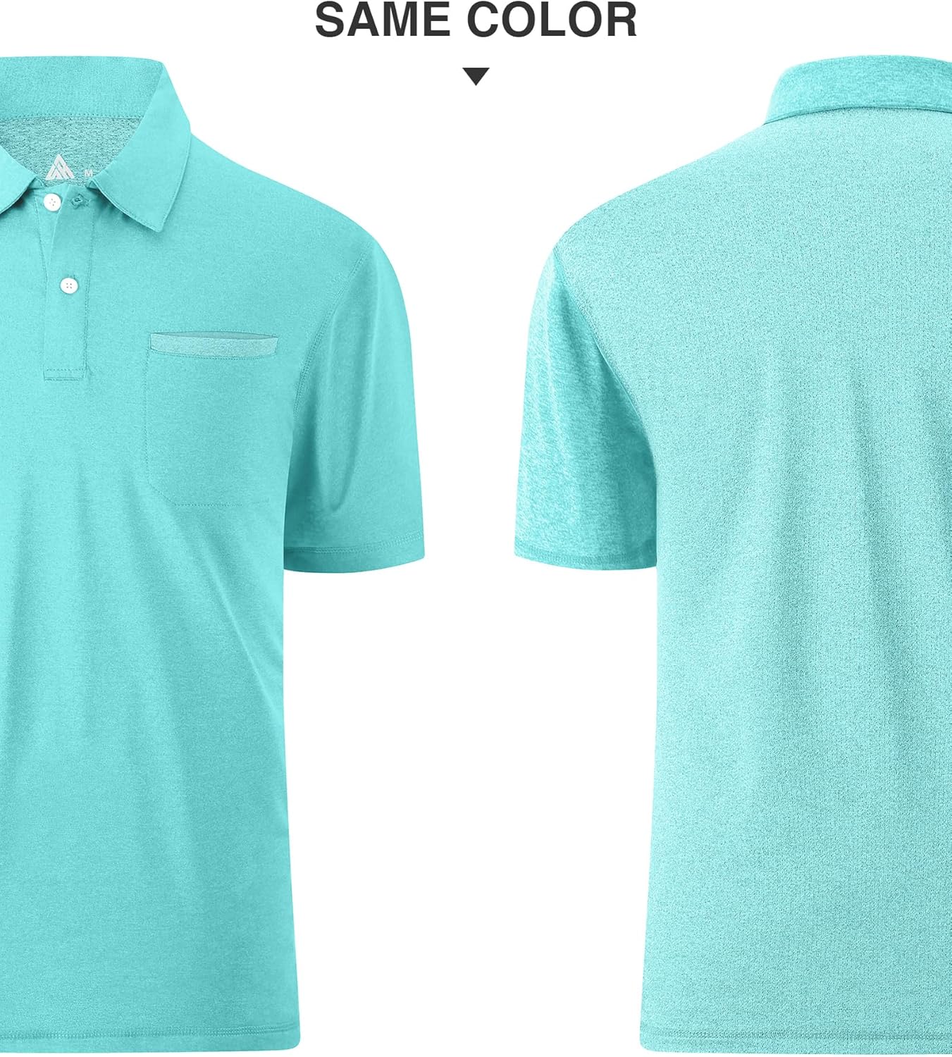 SWISSWELL Polo Shirts for Men with Pocket Short Sleeve Lightweight Performance Golf Shirt Mesh Summer Casual Shirt - Image 2