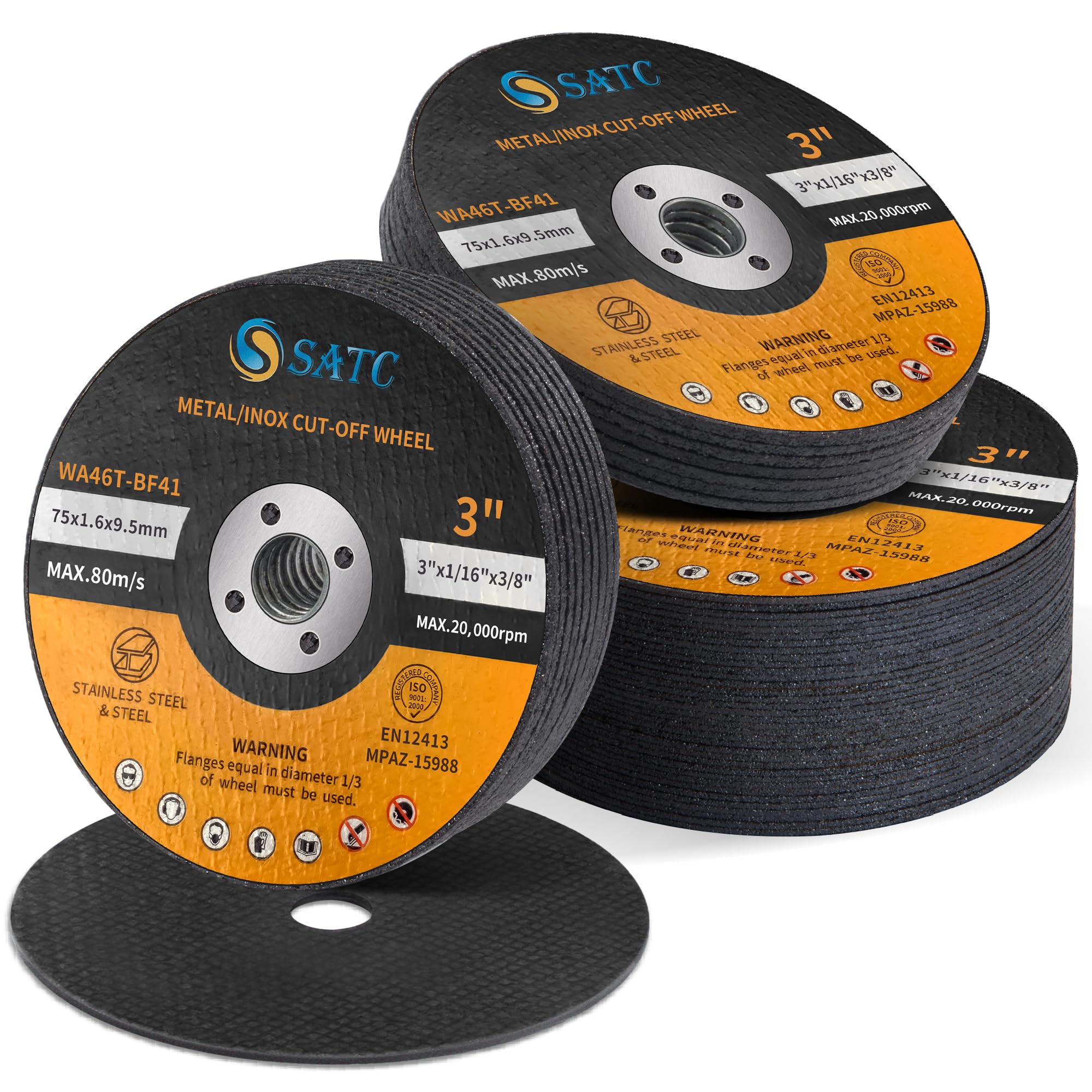 S SATC Cut-Off Wheels - 50 Pack for Metal & Stainless Steel -9