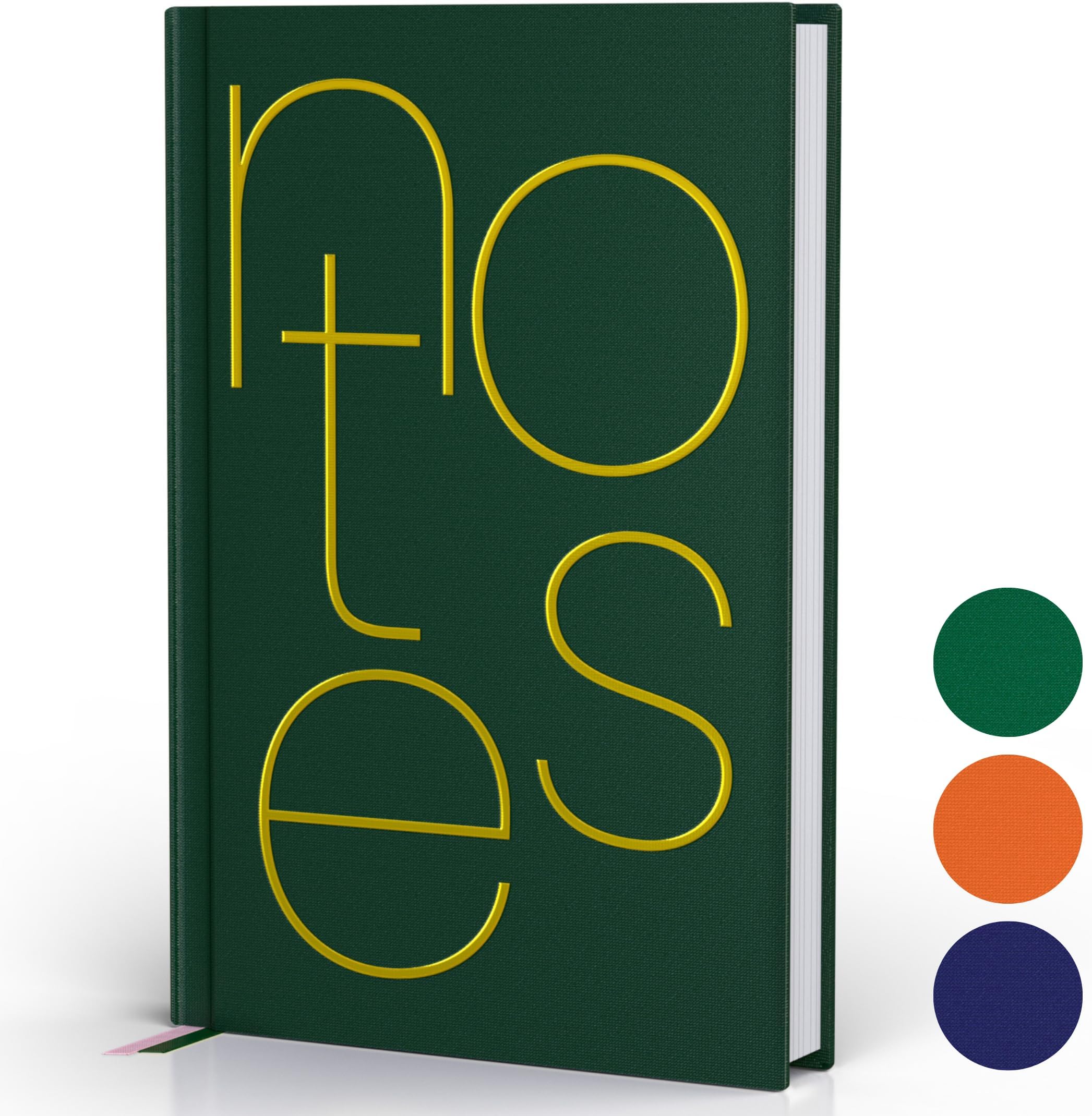 Journal Notebook for Women. A5 Notebook Hardback. Aesthetic Pretty Notebook. Lined Composition Notebook. Journals for Women & Men.180 pages-120 gsm Paper-Green Fabric Cover.