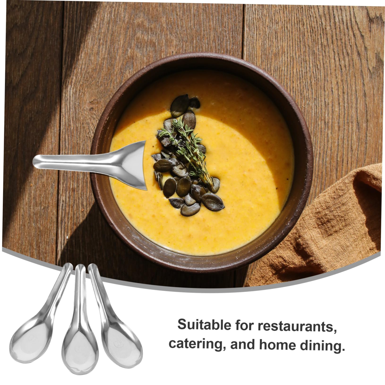 Cucharas Soperas Multiuso para Servir 50 de Acero Inoxidable, Gruesas y Pulidas Varios estilos Ideales para Restaurantes y Celebraciones