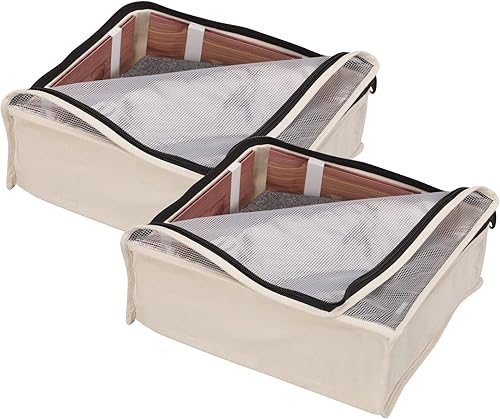 Miniatura 6 de Household Essentials Cedarline Collection organizador de clóset con 6 estantes, de algodón natural