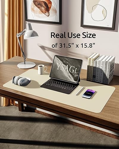 Miniatura 59 de YSAGi Protector de escritorio de cuero, tapete de oficina, alfombrilla grande para mouse, antideslizante, de piel sintética, almohadilla