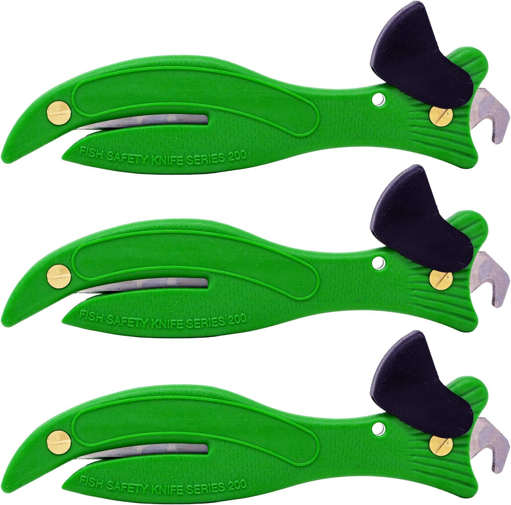 Fish 200 Original Enclosed Blade Safety Box Cutter (5, Red) Amazon.co