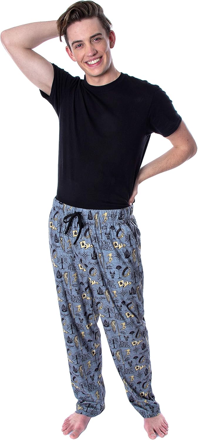 Lord of the Rings Men's Allover Pattern Adult Sleepwear Lounge Bottoms Pajama Pants - Image 2