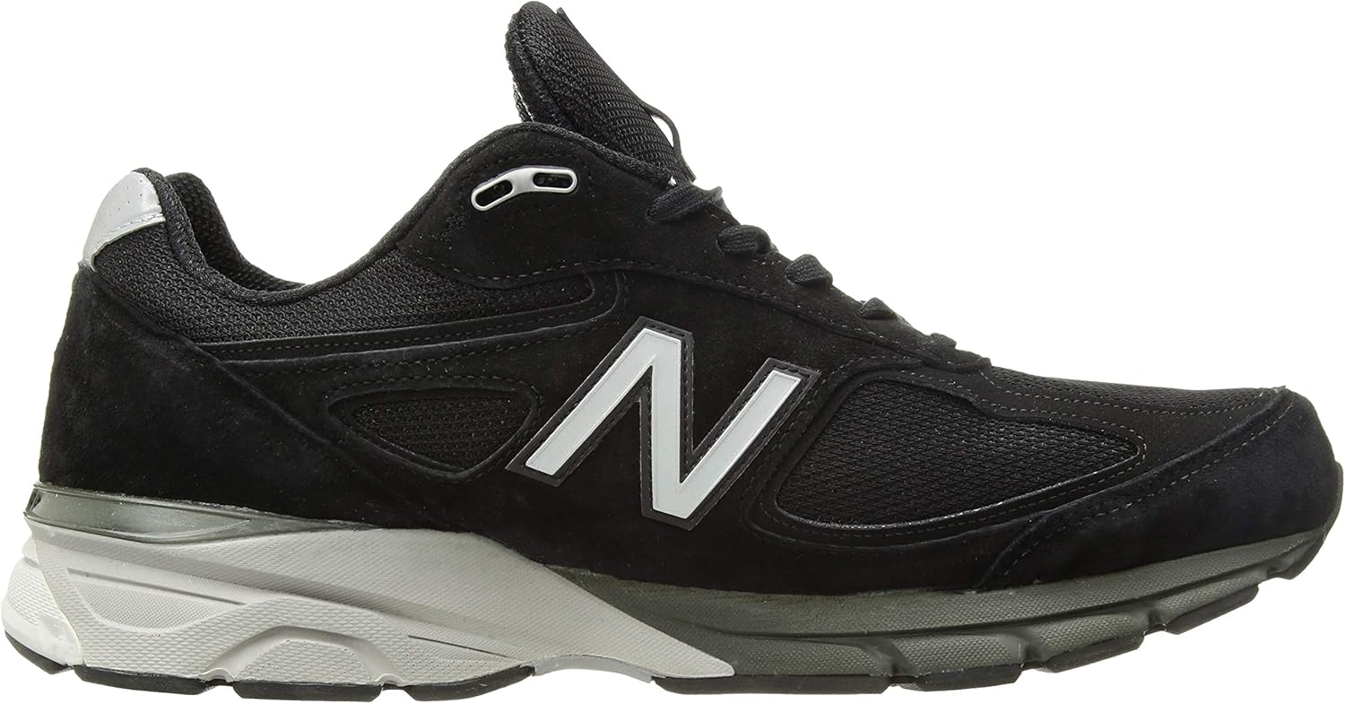 New Balance Men's Made in Us 990 V4 Sneaker 8 Black/Silver
