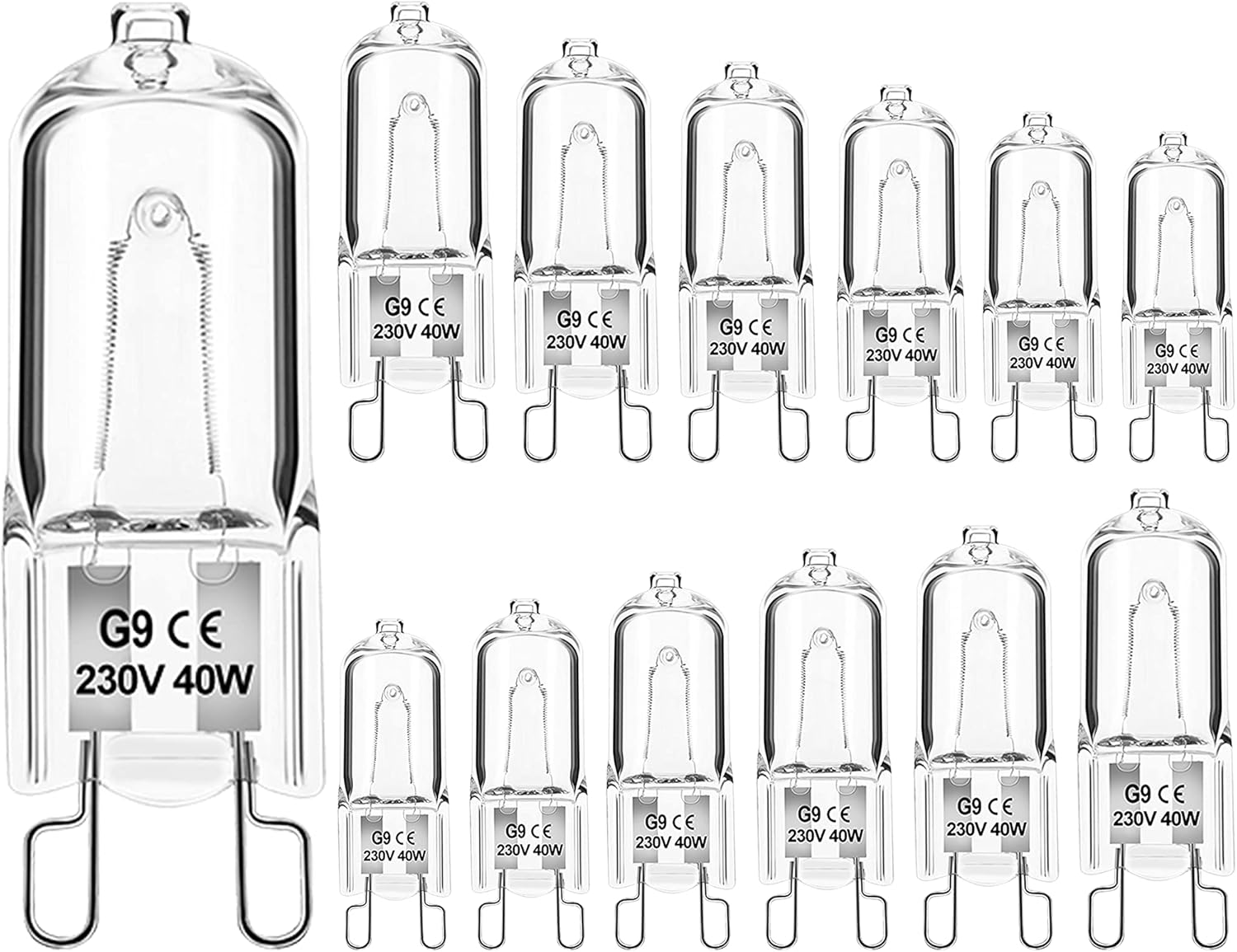 Jaenmsa G9 Halogen Light Bulbs, G9 40W Halogen Bulbs Clear Capsule Bulb