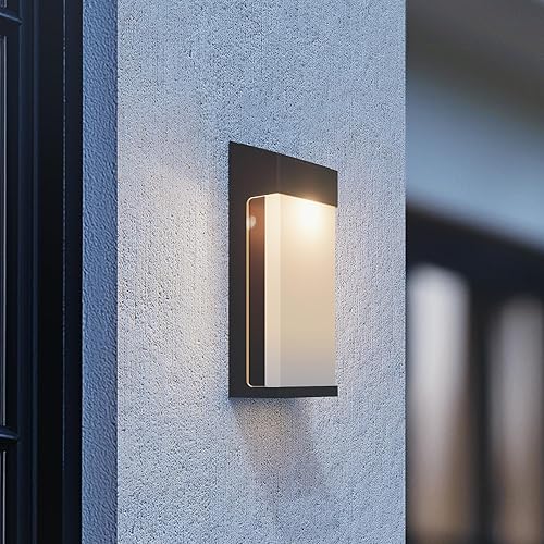 Miniatura 6 de Solar Yard Paquete de 4 luces de pared para exteriores, accesorios de iluminación LED exteriores para exteriores, luces de porche delantero, lámpara
