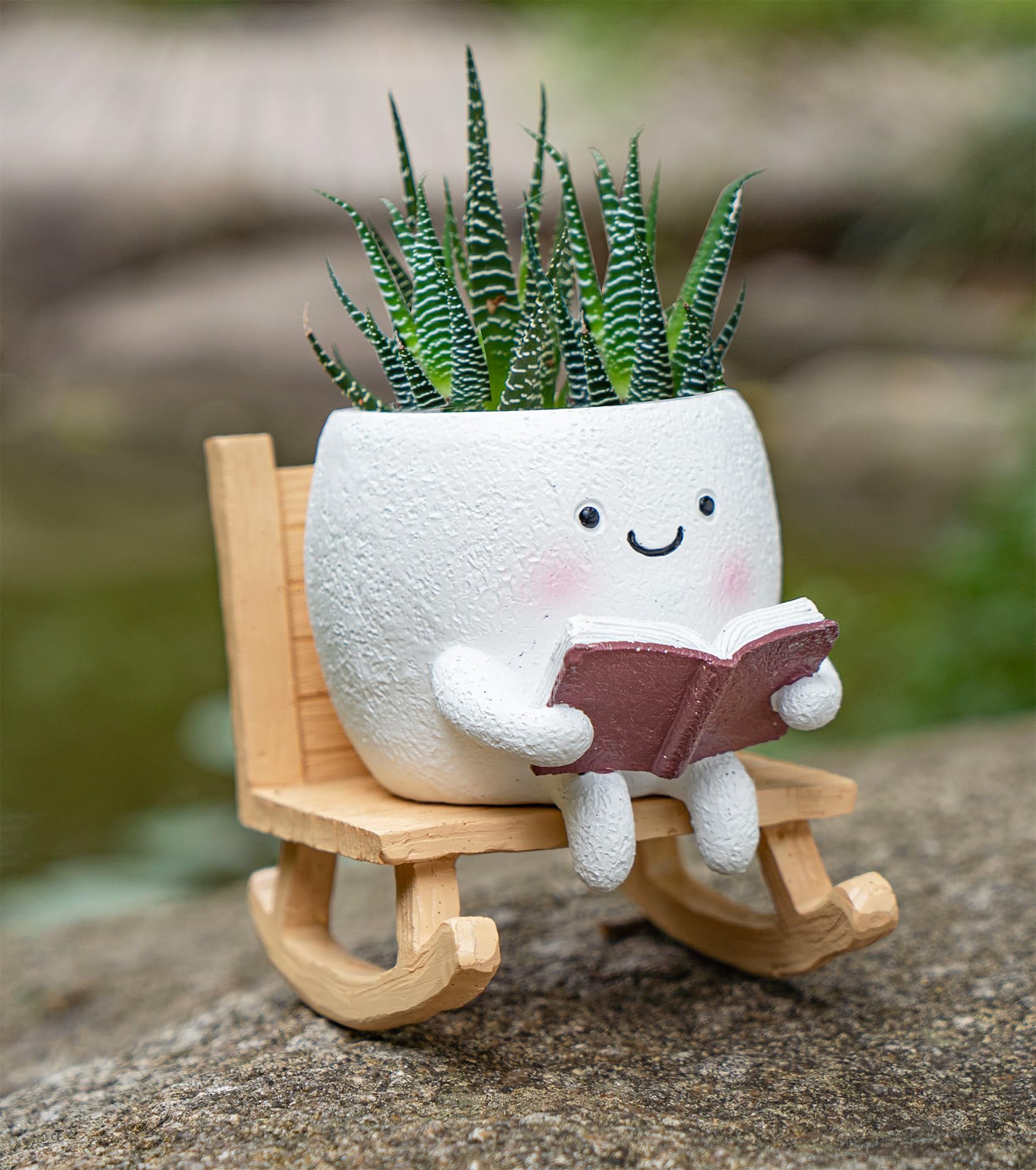 Amazon.com: RZOIKZOI Rocking Chair Smily Face Planter with