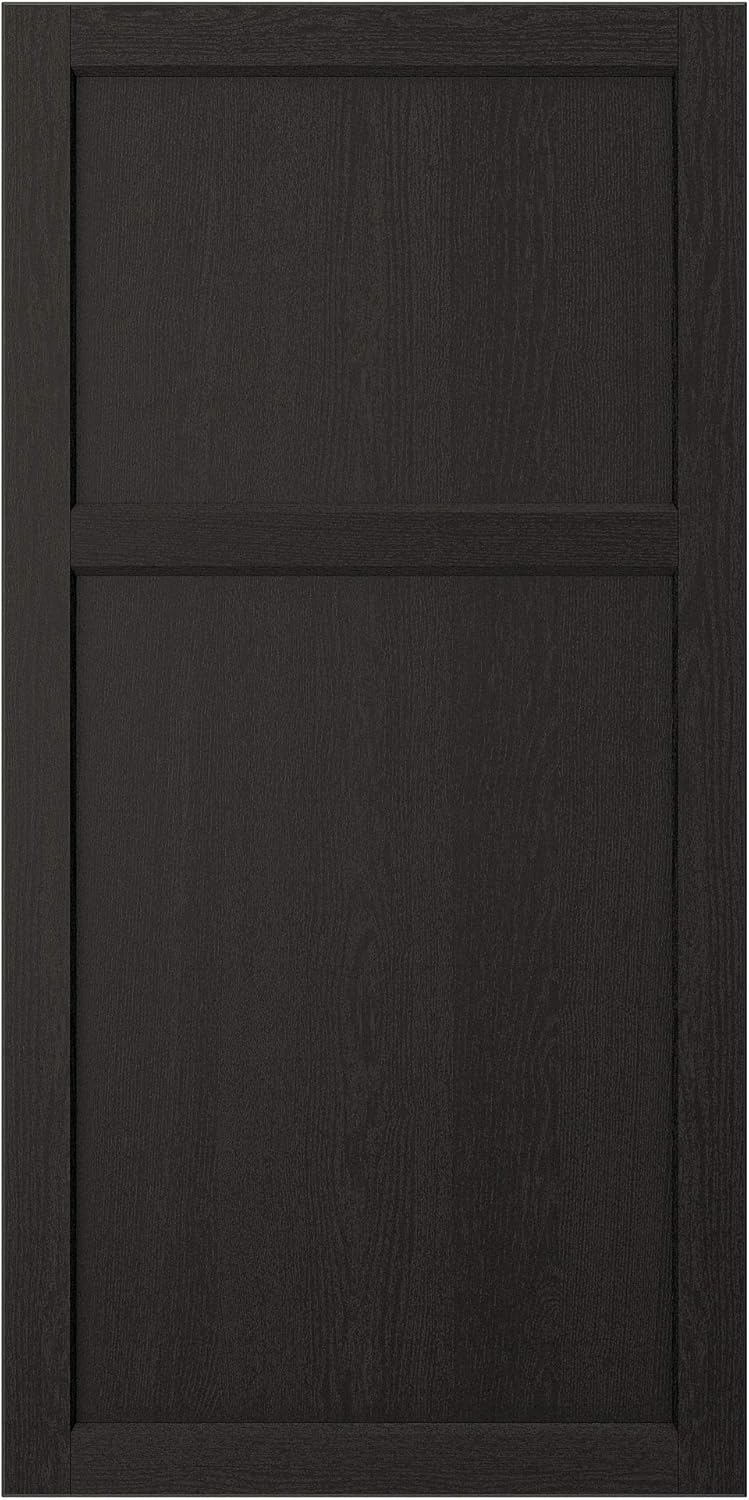 LERHYTTAN Door, Black Stained Door, 60x120cm