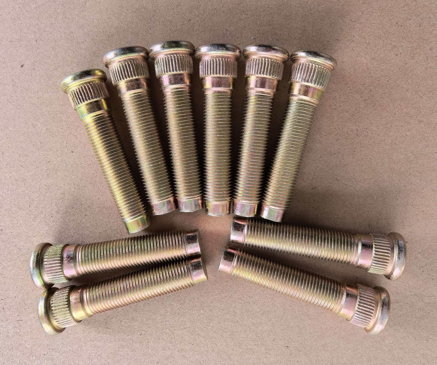 10pcs Extended 1/2" Longer Wheel Studs 1/2-20 0.625 in. Knurl 2.5 in. Length Replacement for Front of Jeep Cherokee & Grand Cherokee 2000-2004, TJ 1997-2006, Wrangler 1999-2017, Liberty 2002-2013