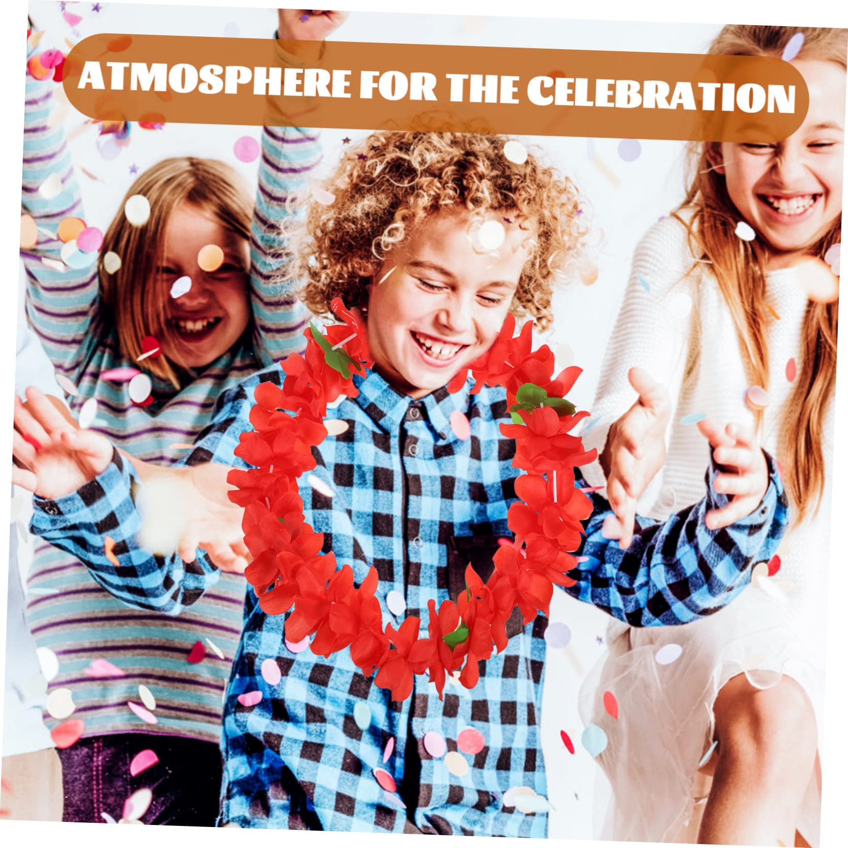 STOBAZA 18stücke Teiliges Hawaiiansches Blumenkranz Farbenfrohe Girlanden Für Strandpartys Luau-Dekoration Für Sommerfeste Und Tropische Veranstaltungen