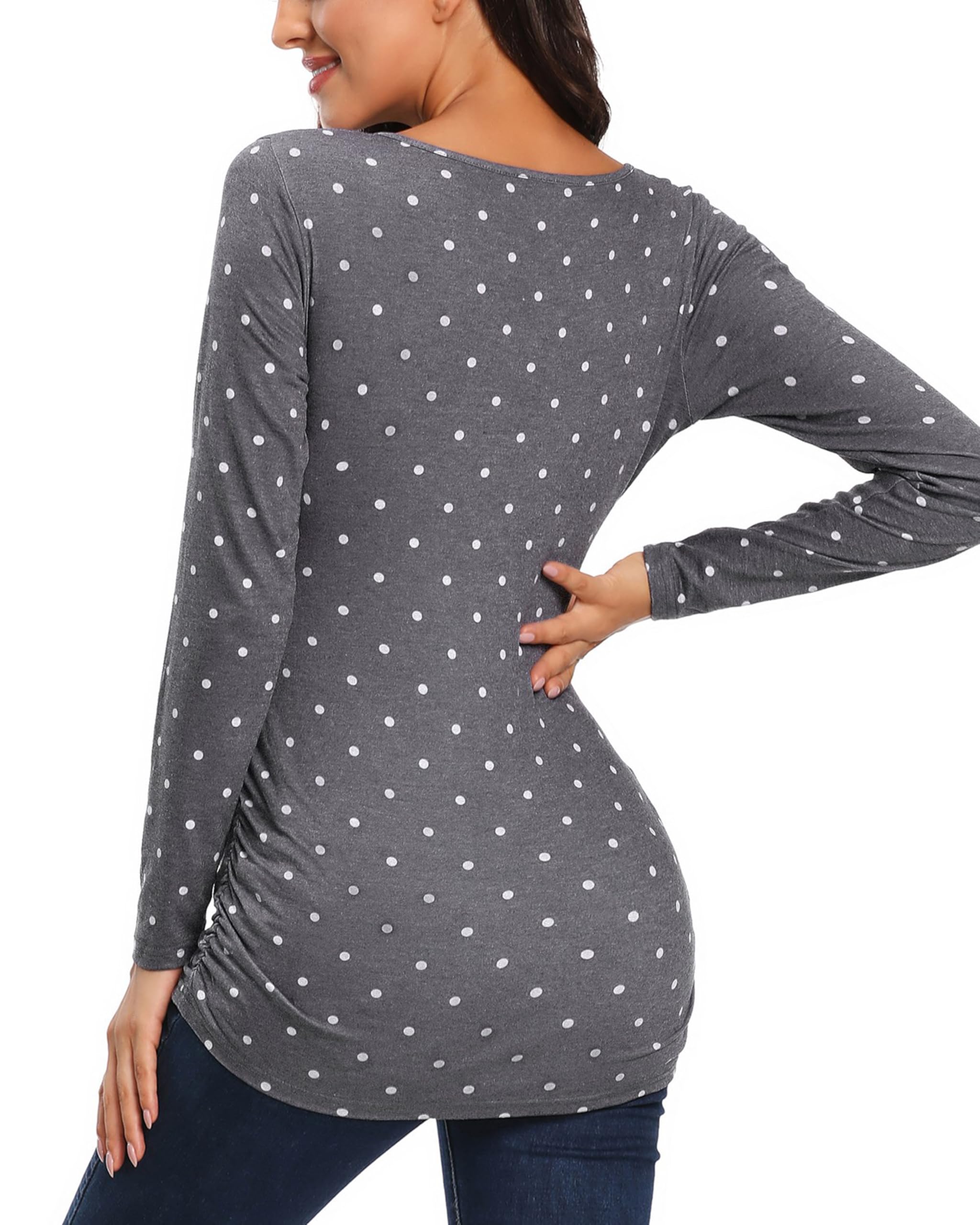 Maglietta da allattamento a maniche lunghe, per allattamento