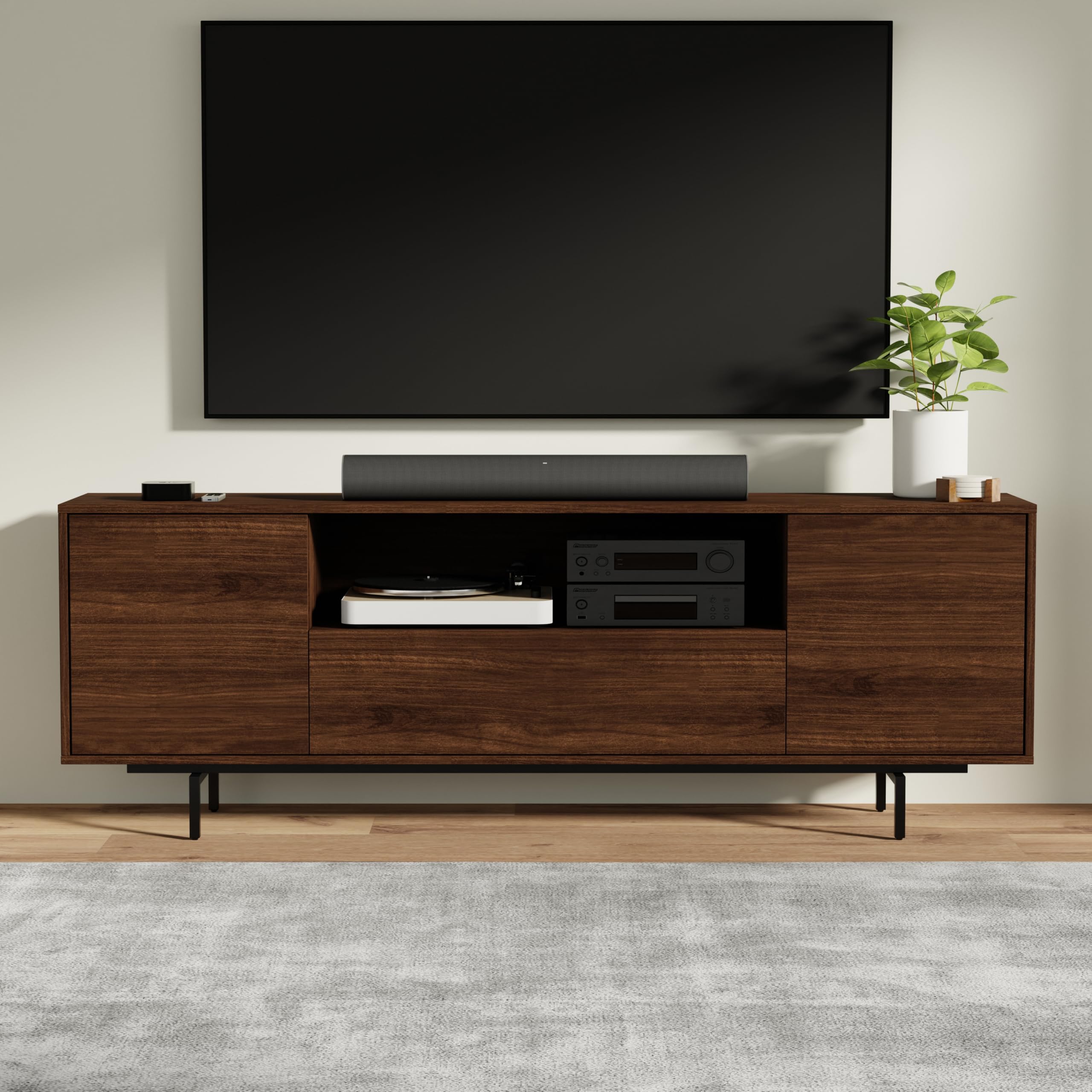 Amazon.com: ComfIQ Norrhaus 75-Inch Modern TV Stand – No Tools