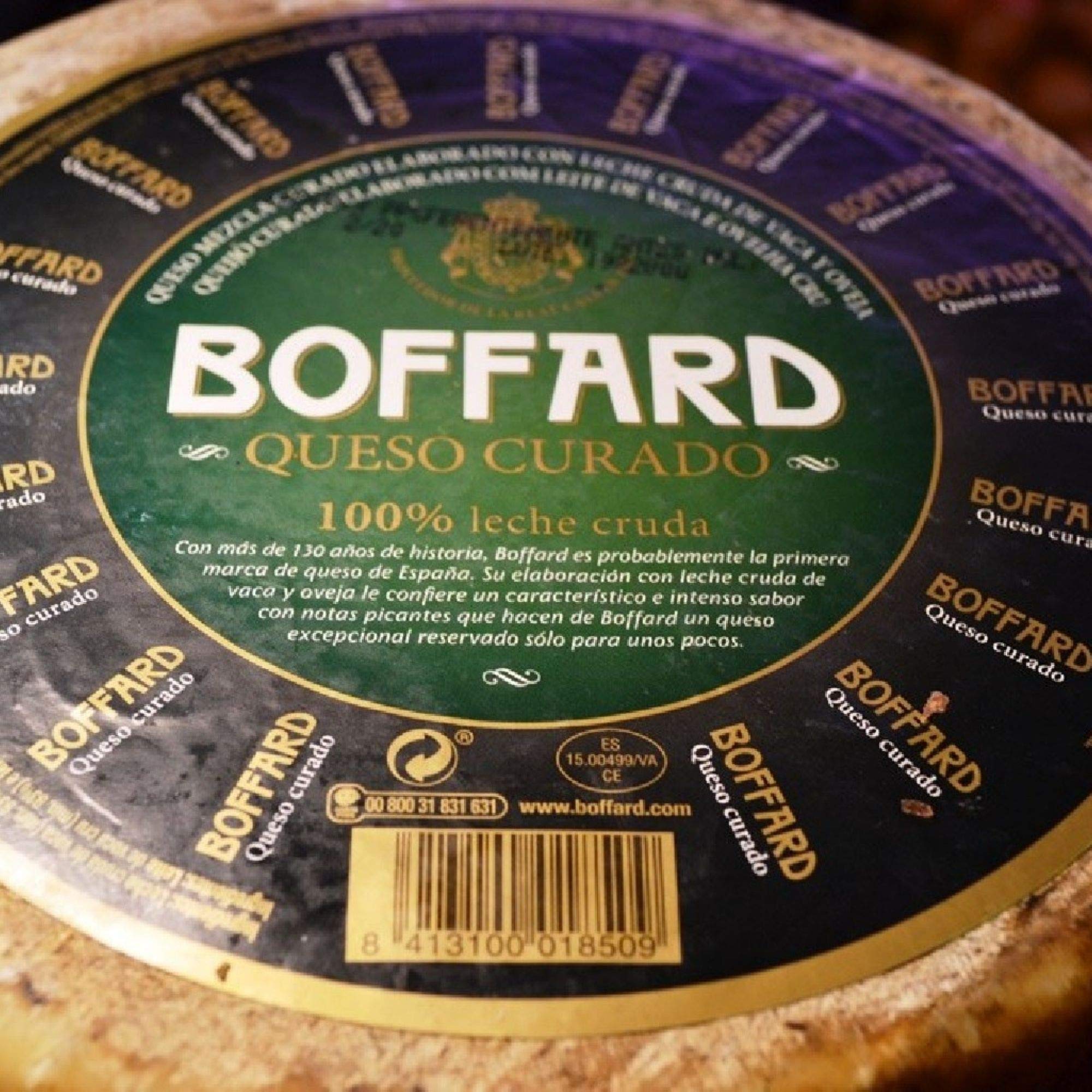 Queso Curado Boffard Artesano - Queso Boffard elaborado con leche cruda de Oveja y Vaca Peso Aproximado 3 Kilos - Incluye Membrillo Artesano TDW