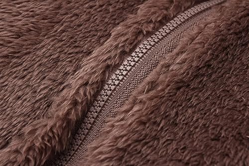 Miniatura 5 de Mono Peludo para Bebé Mameluco de Oso Infantil con Cremallera Manga Larga Enterizo de Una Pieza Sudadera con Capucha Ropa Exterior para Bebé Traje