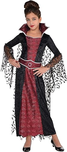 amscan 847250 - Disfraz de vampiro para niñas tamaño mediano 8-10 años