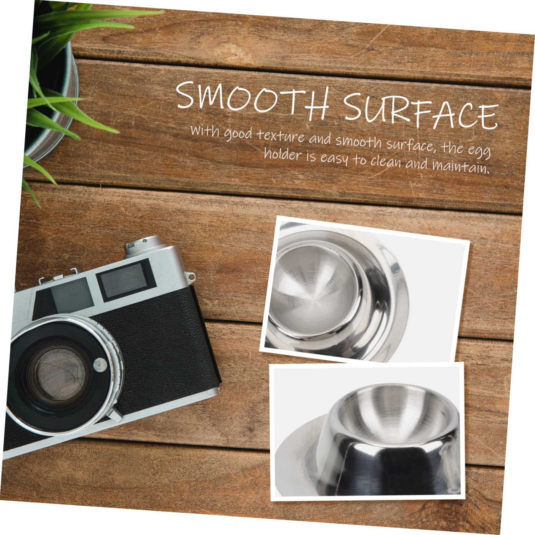 Mikinona 4pcs Egg Tray Egg Serving Holders Egg Display Countertop Egg Accessory Egg Carrier Egg Cup Storage Egg Cups Dippy Egg Holder Egg Holders Eggs Household Egg Holder Stainless Steel