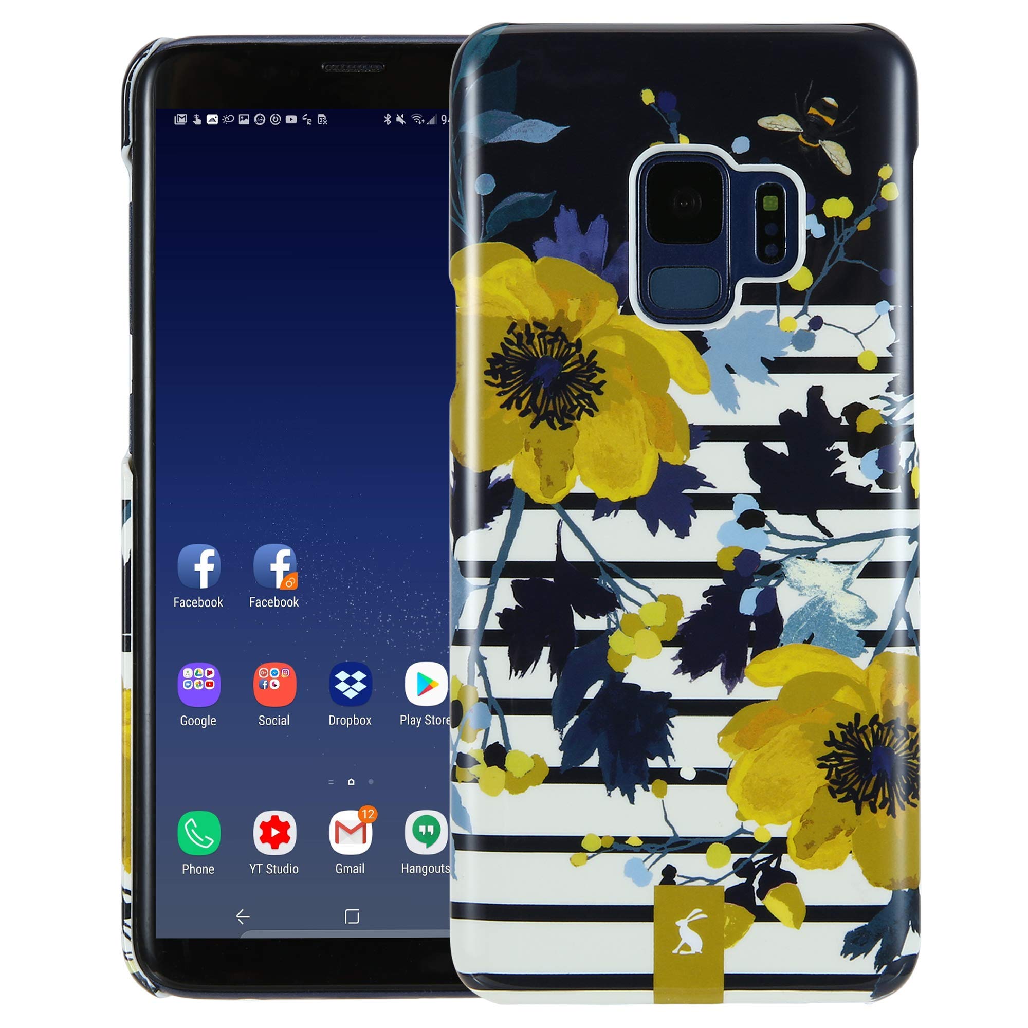 VQ Joules Samsung Galaxy S9 Mobile Phone Case - Winter Camellia Border