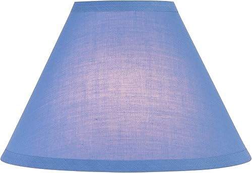 Miniatura 4 de Aspen Creative 58763 Empire Uno - Pantalla para lámpara, azul aciano, parte superior de 4 pulgadas x 10 pulgadas inferior x 7 pulgadas de altura