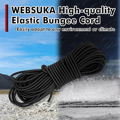 Miniatura 4 de Cuerda elástica elástica, cuerda elástica resistente, cuerdas elásticas de poliéster para campamento, tiendas de campaña, carga, cuerda elástica