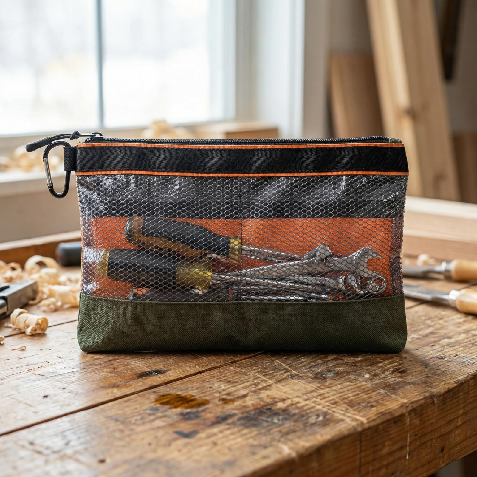 Bolsa de Herramientas Pequeña, Mini Bolsa de Almacenamiento Hecha de Material Transparente E Impermeable, Adecuada Para Técnicos Y Electricistas — view 5
