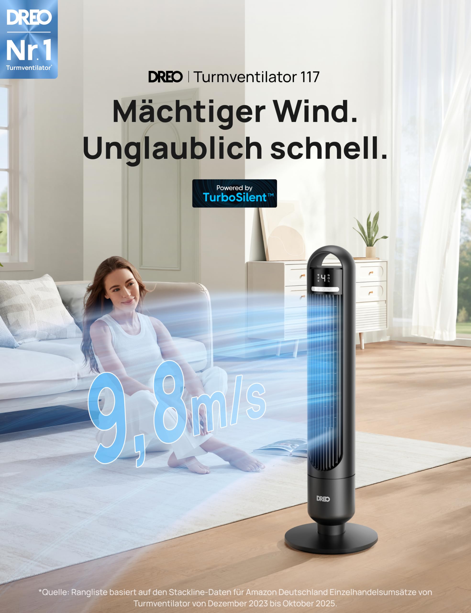 Dreo Leiser Turmventilator – Bild 2