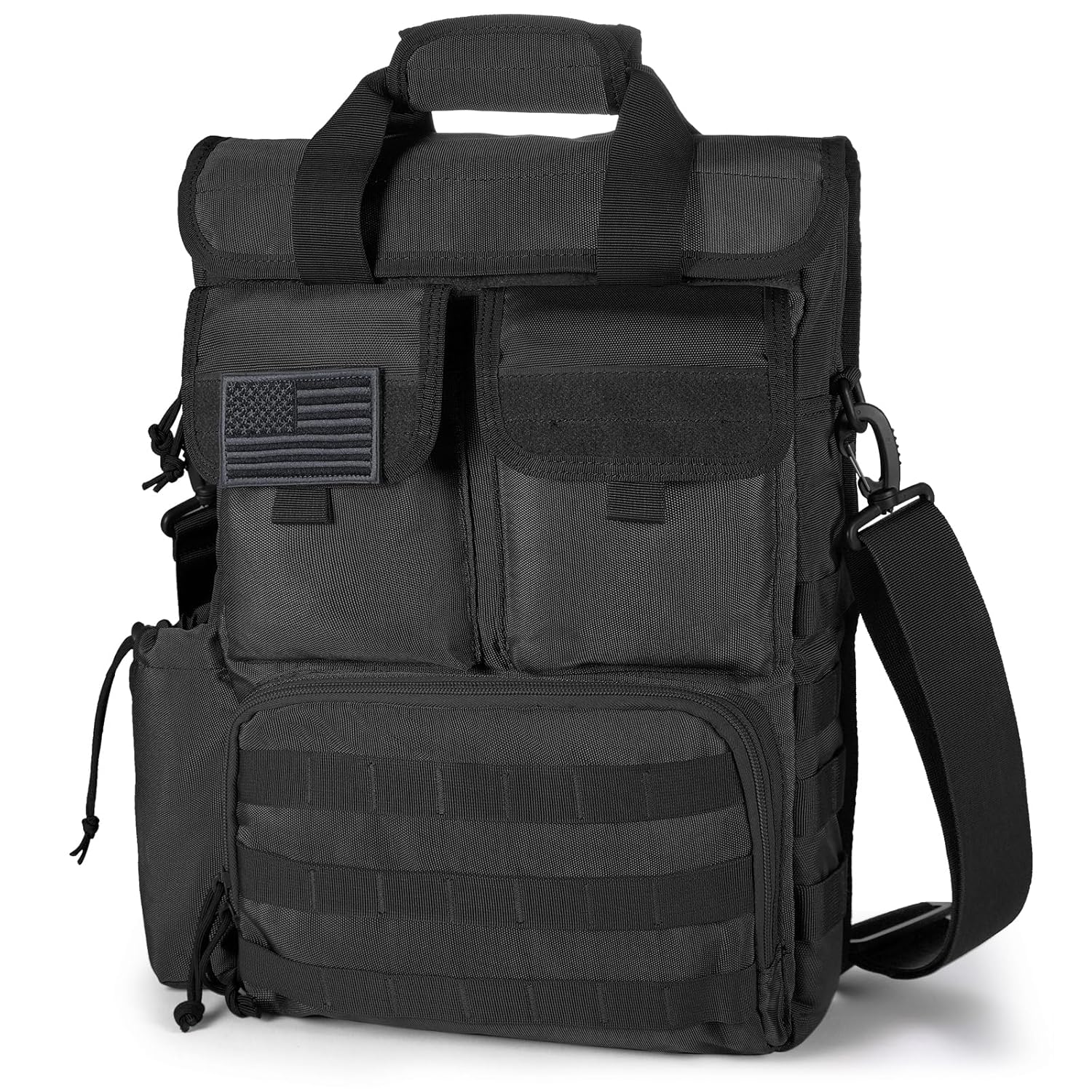 AlcyoneusD Tactical Briefcase 17 3 Inch Military Laptop Messenger Bag Shoulder Crossbody Bag Handbag for Men 17 3Black