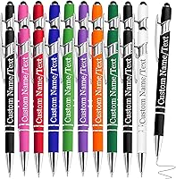 Vista 45 de Bolígrafos personalizados con nombre, paquete de 10 bolígrafos personalizados de oro rosa, bolígrafo de tinta negra grabada a granel con puntas