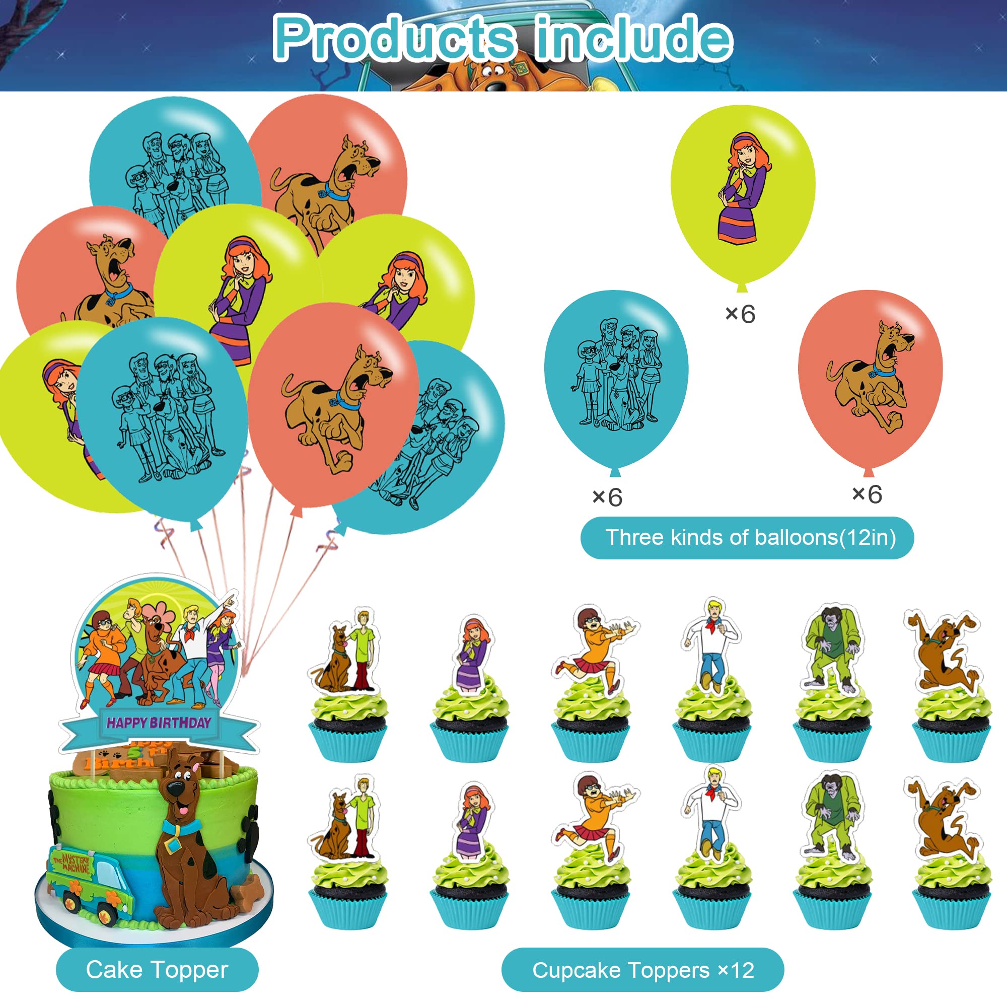Scooby Doo Party Decorations,Birthday Party Supplies For Scooby Doo