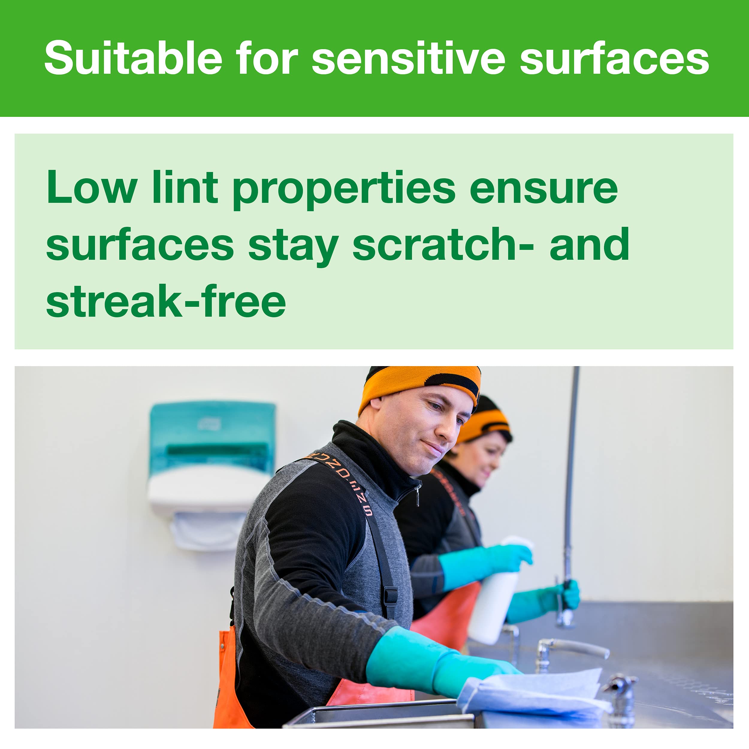 Tork Panni Ultraresistenti Per Pulizia - Confezione Da 500 Pezzi, Blù, Compatibili Con Dispenser W4 - Foto 6