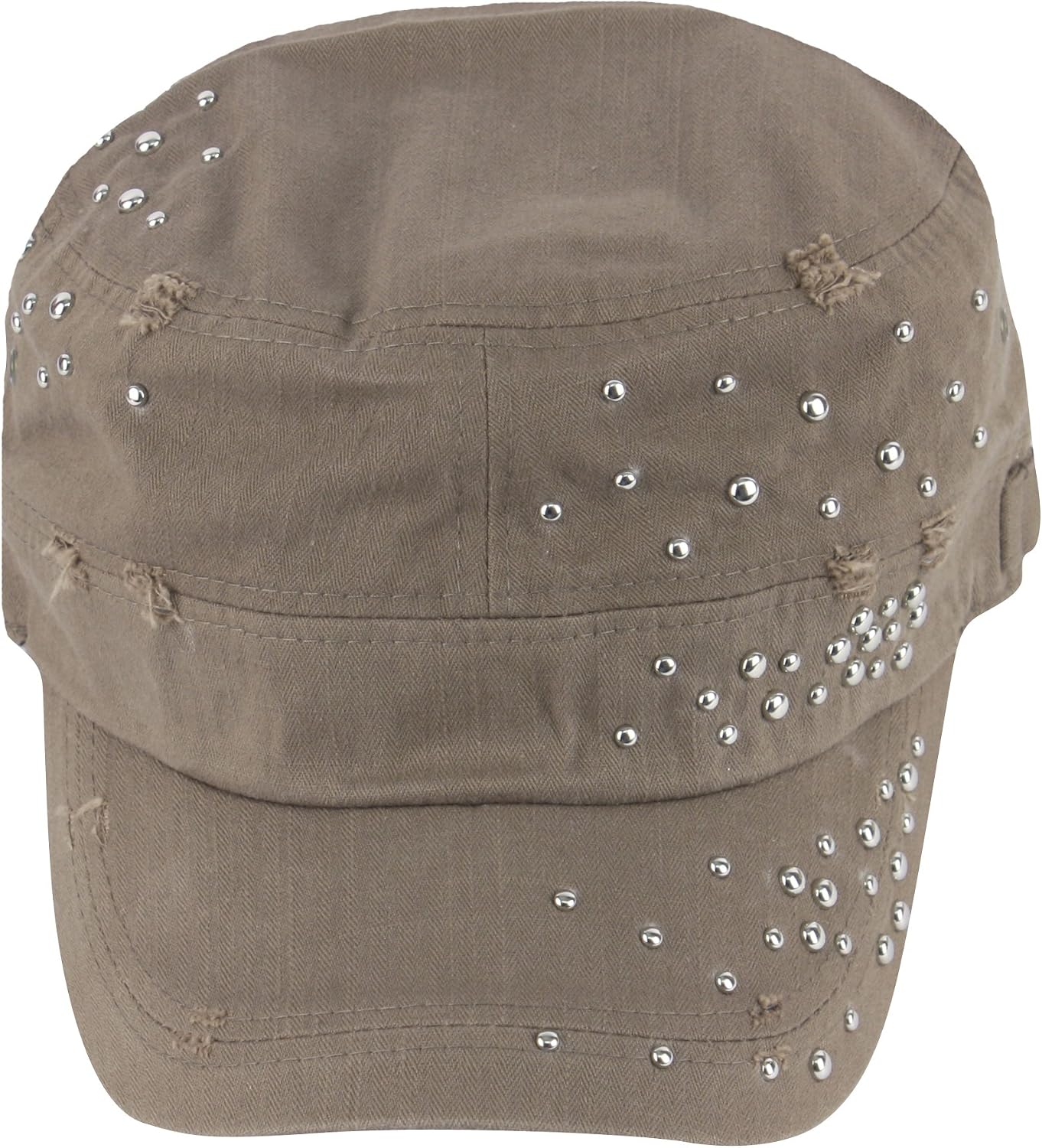 RaOn A213 Ripped Round Dome Studs Rivet Spike Spots Army Cap Golf Club Cadet Military
