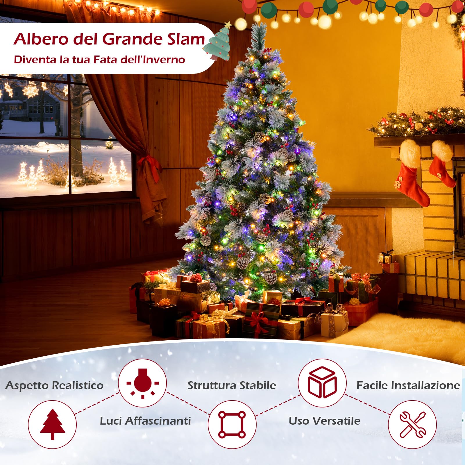 COSTWAY Albero di Natale Innevato 180 cm Instruction Manual