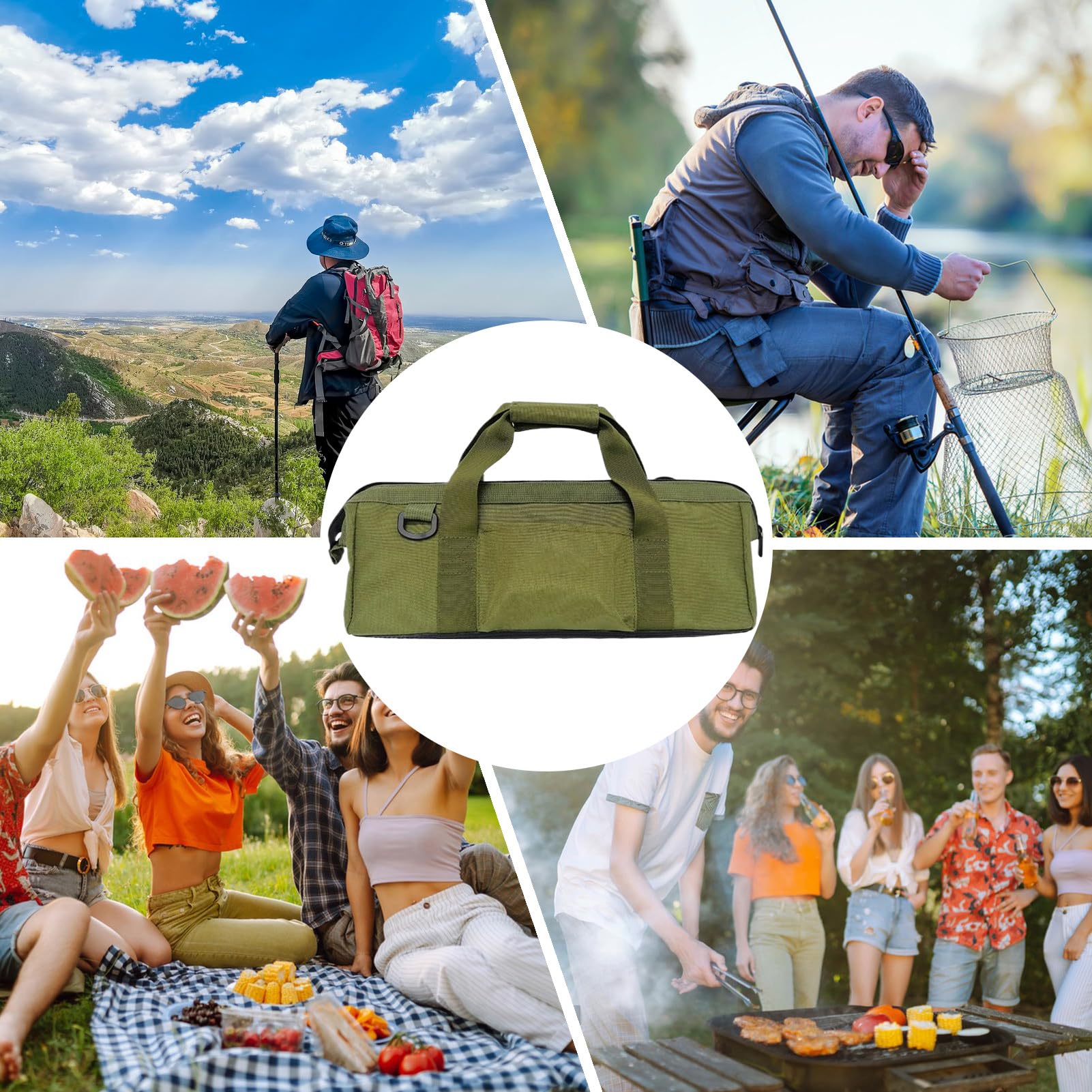 Borsa Porta Per Tenda Da Campeggio Organizzatore Con Grande Capacità | Sacca Per Pioli Da Tenda Con Manico Per Attività All'aperto Escursionismo Arrampicata Viaggio E Campeggio