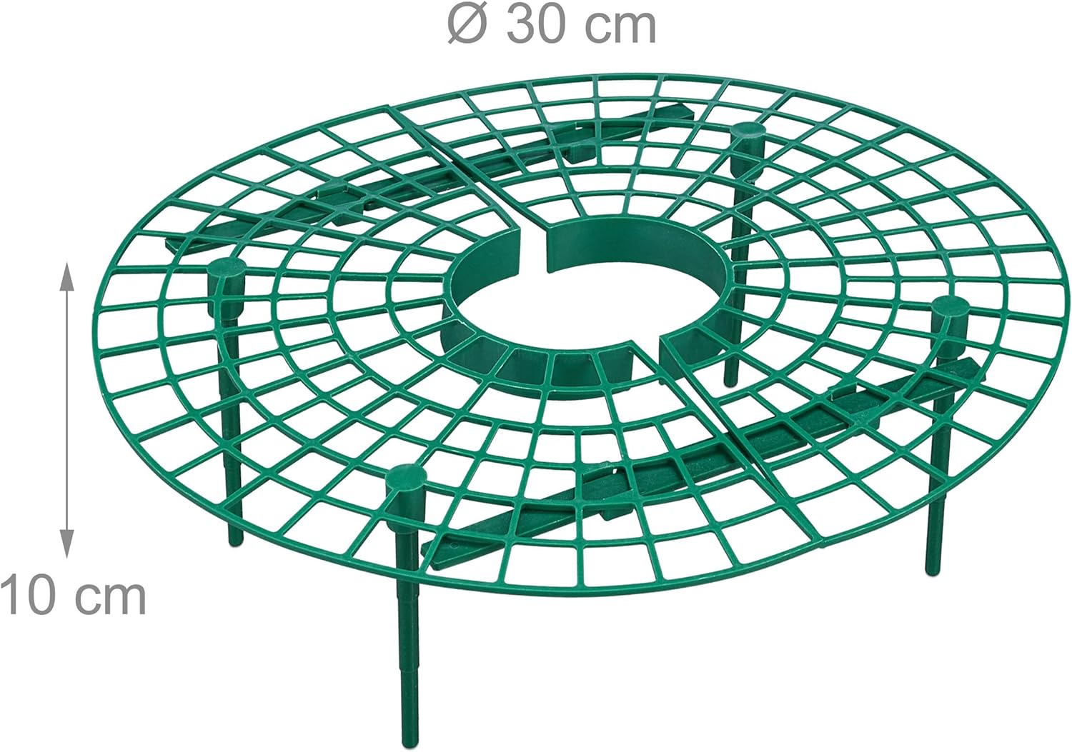 Relaxdays Strawberry ripening, Set of 8, Snail Protection, Strawberries, Plastic, Strawberry Grid Against Rot and Mould, Green