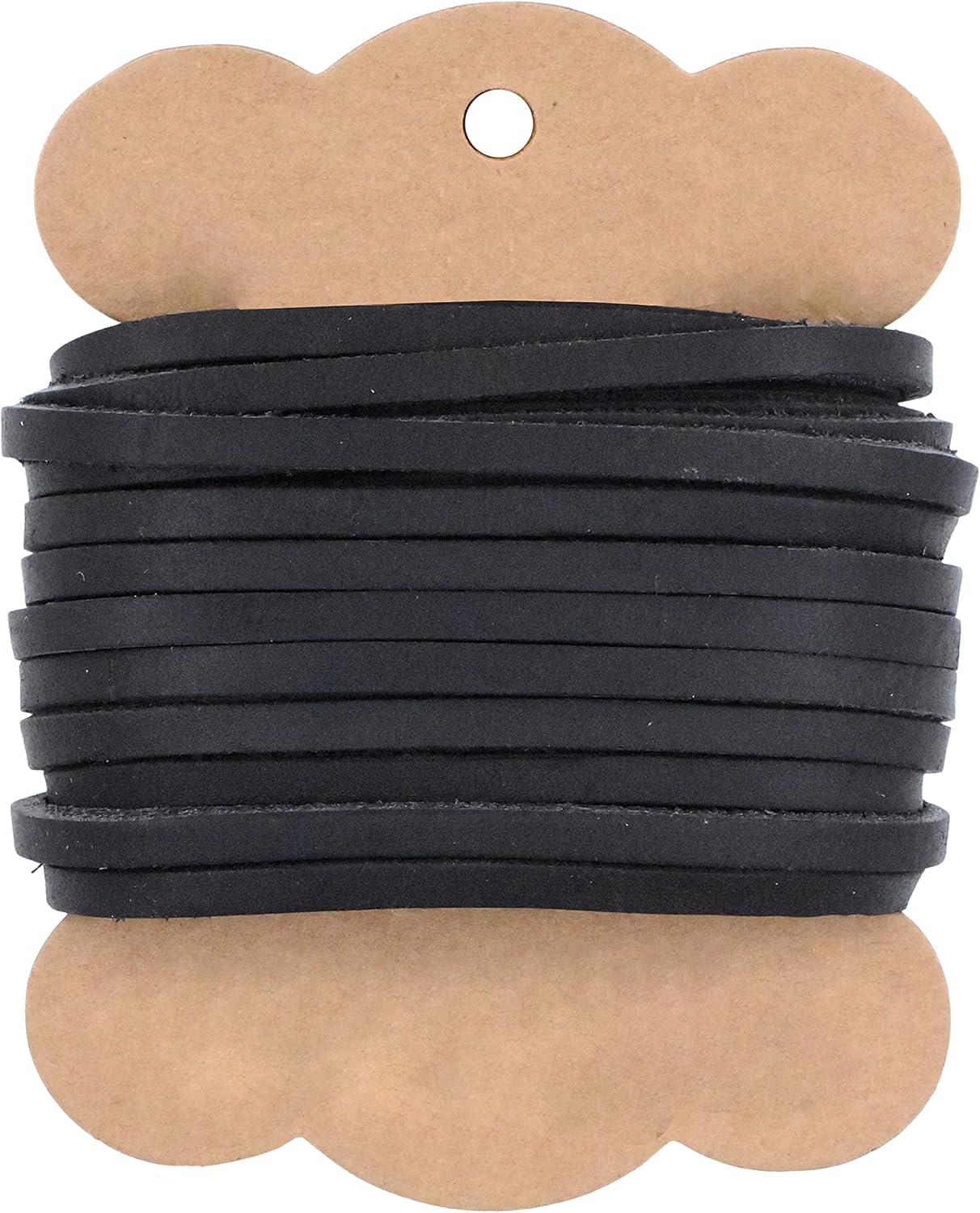 Mandala Crafts Black Leather Cord for Jewelry Making 7.5