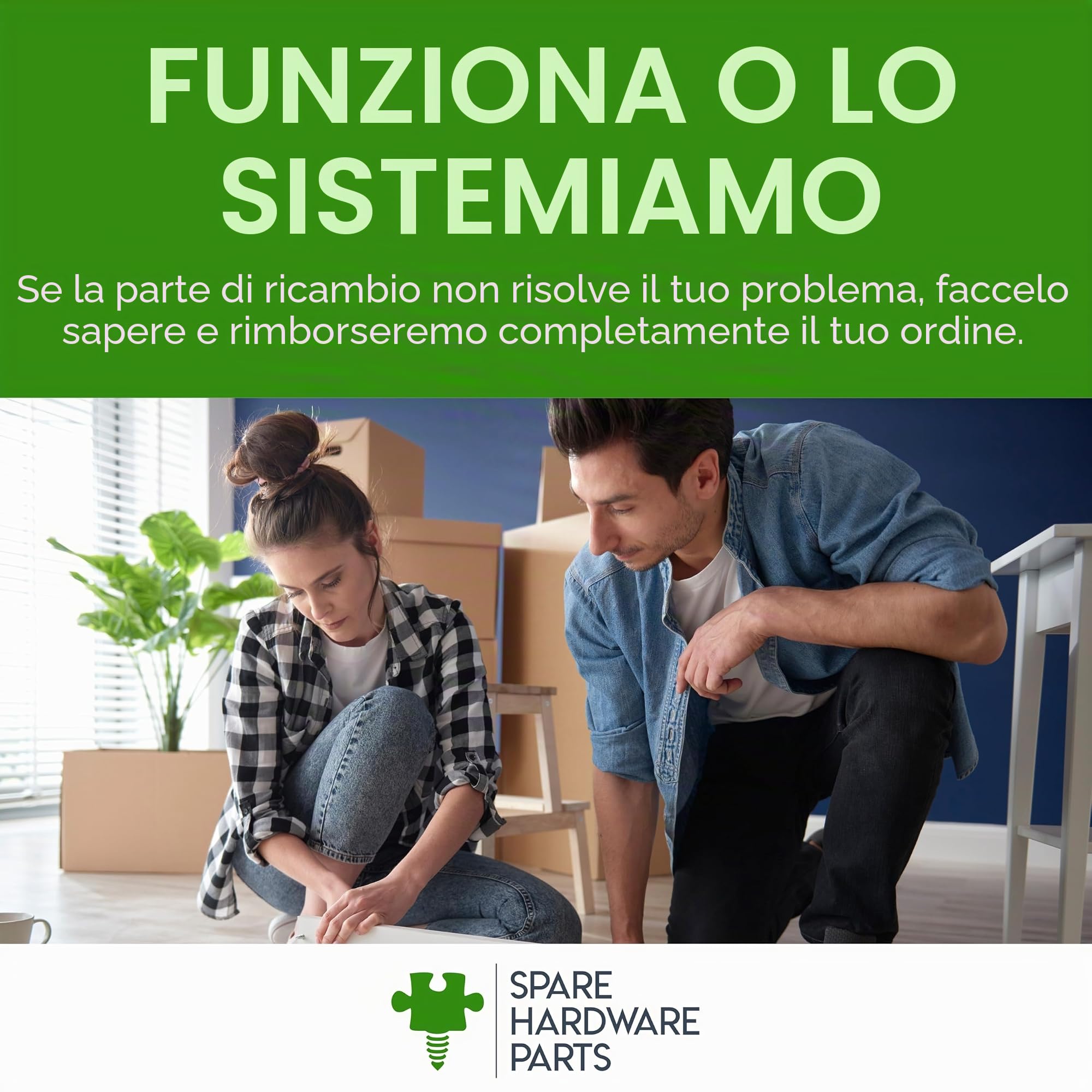 Spare Hardware Parts Telaio del letto, telaio per divano letto, vite lunga per tavolo Gateleg (ricambio per parte IKEA #105330) (confezione da 8)
