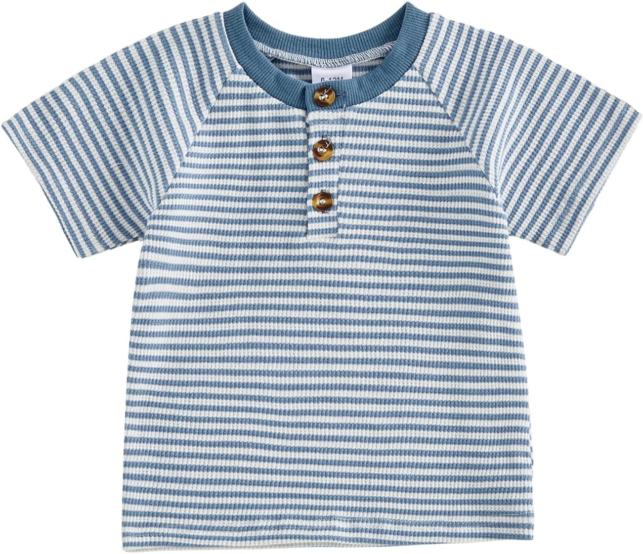 Toddler Baby Boy Summer Striped Clothes Half Button Up Short Sleeve T Shirt Tops Infant Tee Top 6 12 18 Months 2T 3T