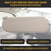 Vista 2 de Dasbecan Parasol gris para lado izquierdo del conductor compatible con Chevrolet Express GMC Savana 1500 2500 3500 4500 1999-2019 Reemplaza#