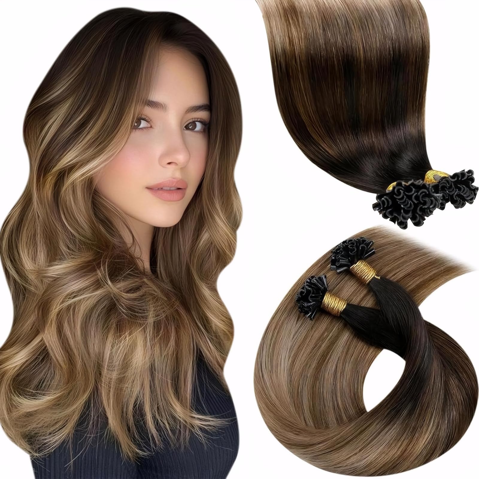 LaaVoo Echthaar Extension Haar Extensions