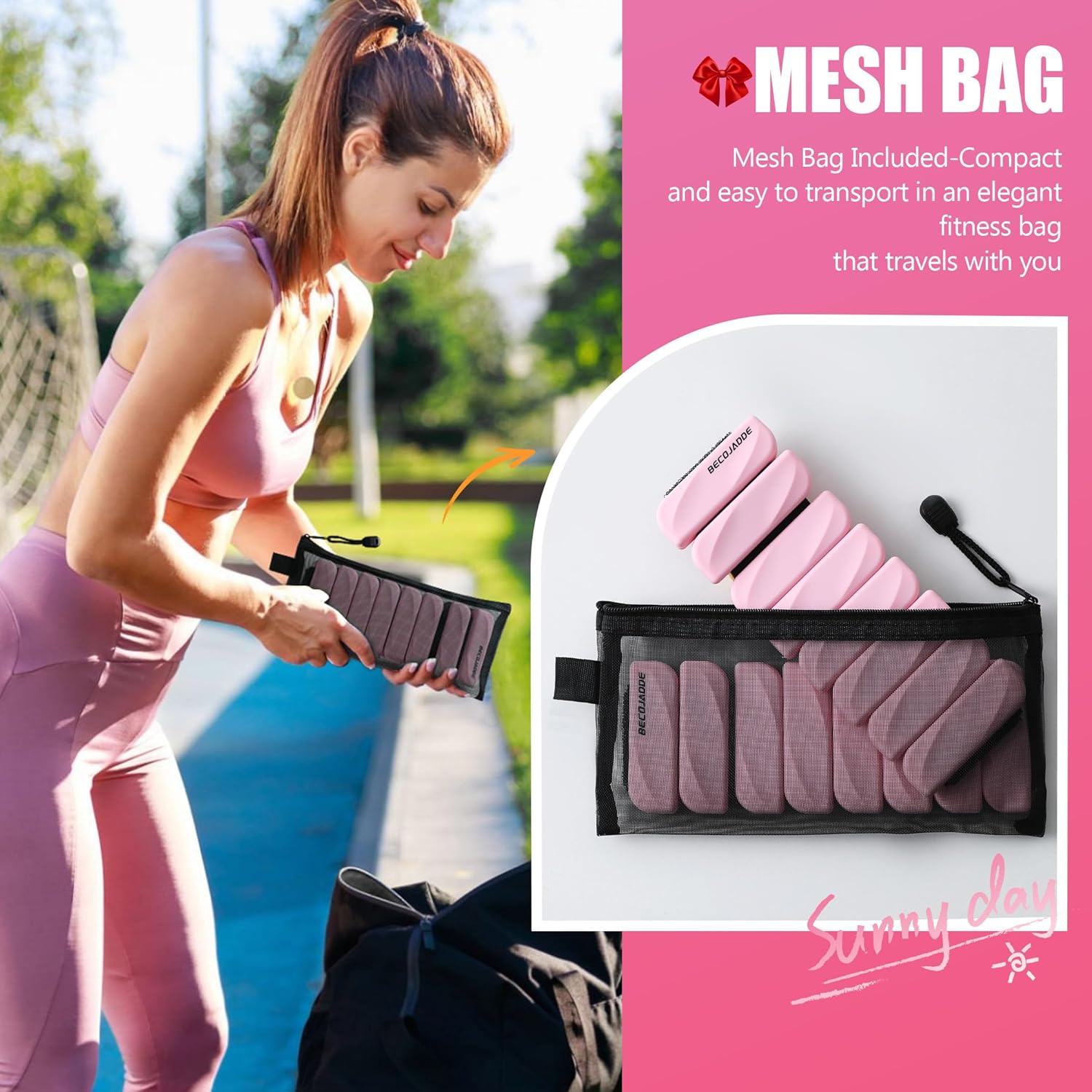 Ankle Weights Set of 2 (1 lb/2 lb Each) for Women Men Adjustable Wrist Bracelet for Home Gym Weighted Bangles Wristbands Leg Arm Weights for Walking Swimming Running Pilates Yoga Gym - Image 7