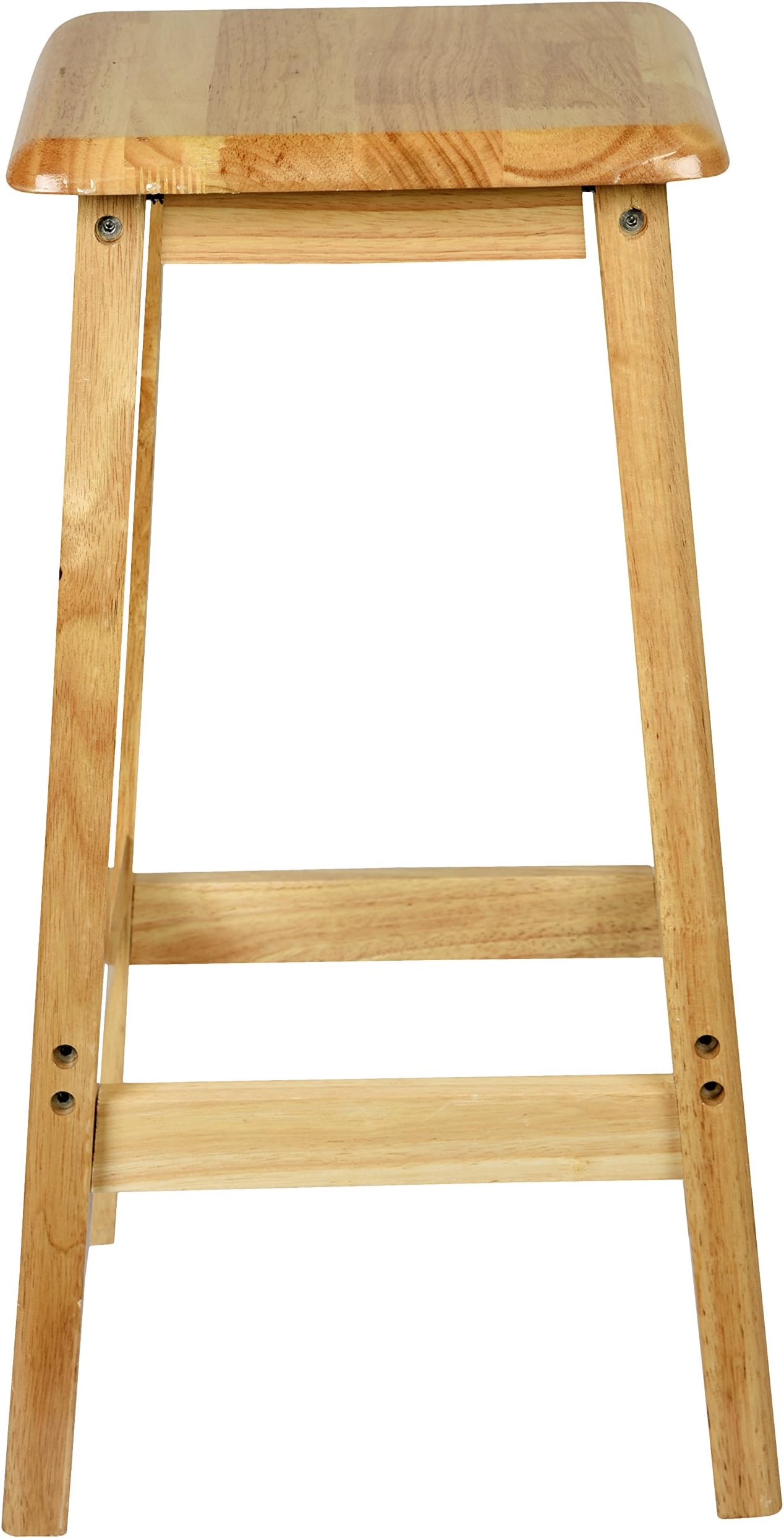 Haneez Solid Hard Wood High Stool for Bar, Living Room, Square Seat, Height 2 Feet