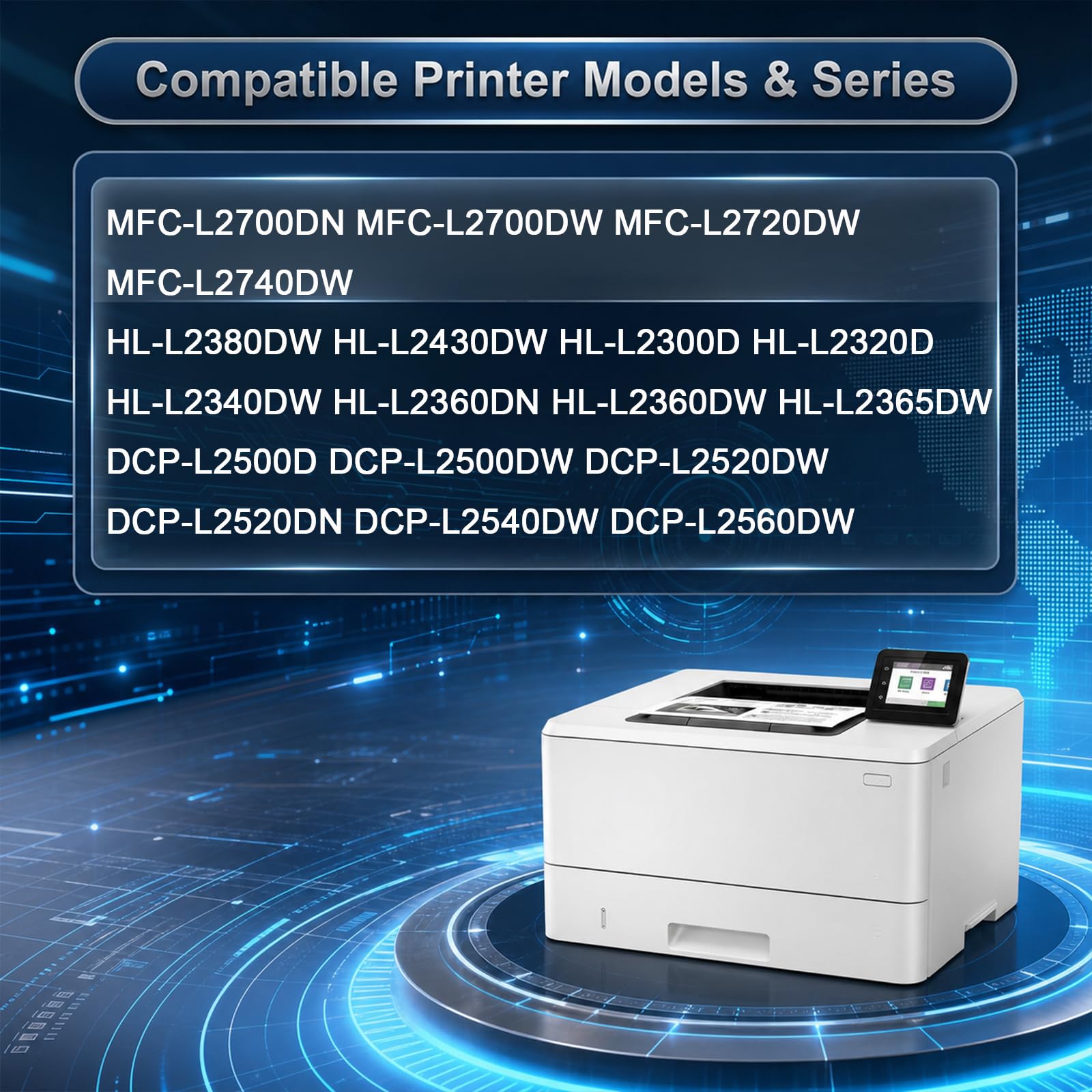Cartuccia Toner TN2310 Compatibile per Brother TN 2310 TN2310 1200 Pagine | per Stampanti MFC-L2700DN HL-L2300D HL-L2360DN HL-L2340DW DCP-L2500D DCP-L2520DW DCP-L2540DN MFC-L2720DW,Black-1pack