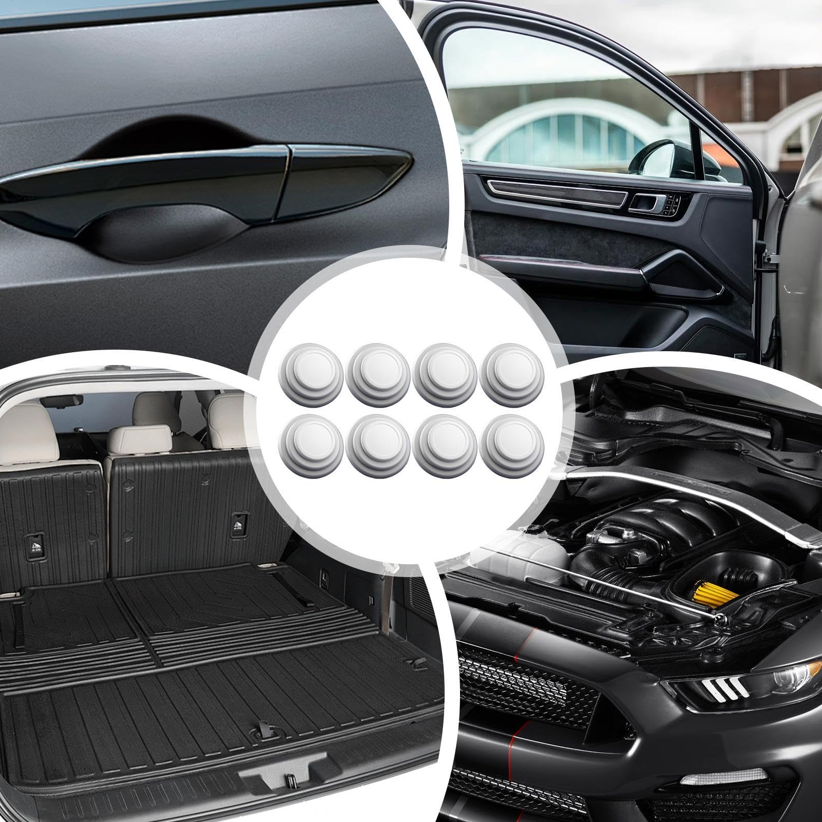 8 stuks schokdempers voor autodeuren, siliconen