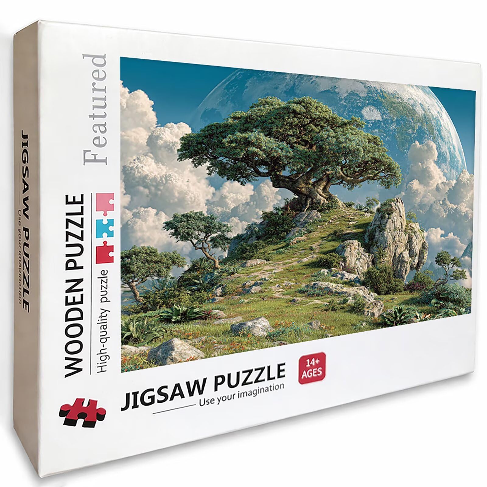 Planet Holz Puzzles 122x81cm, Baum Jigsaw Puzzles 3000 Teile für Erwachsene Mit Box, EIN Herausforderndes Rätsel Game, Farbenfrohes Legespiel, Geeignet für die meisten Gruppen, Geschenke, T-2838